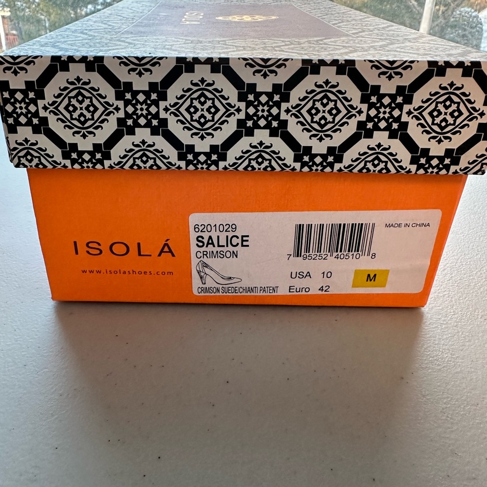 Stunning ISOLA heels Size 10 M Crimson - Picture 11 of 11